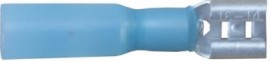 Blue Female Spade 6.3mm (heatshrink)(25)