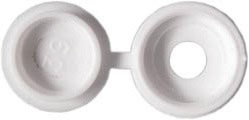 Number Plate Screw Hinged Flip Top (white)